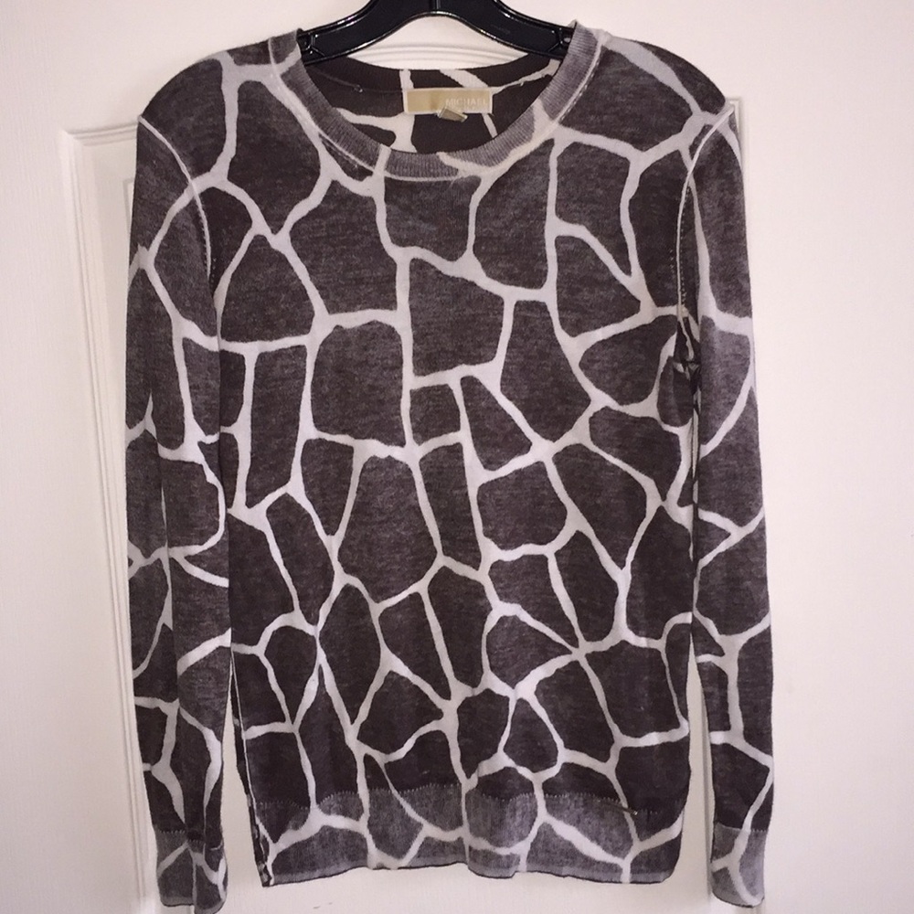 Michael Kors lightweight giraffe print sweater